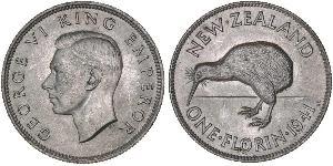 1 Florin New Zealand Silver George VI (1895-1952)