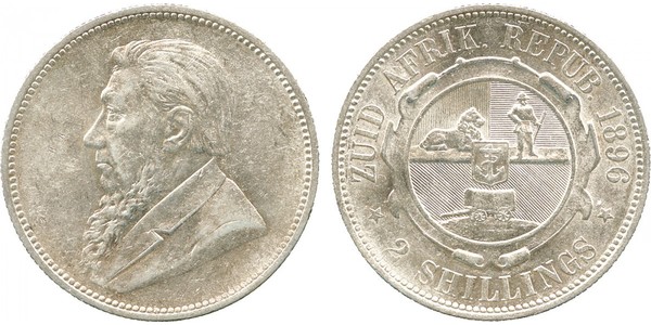 1 Florin South Africa Silver Paul Kruger (1825 - 1904)