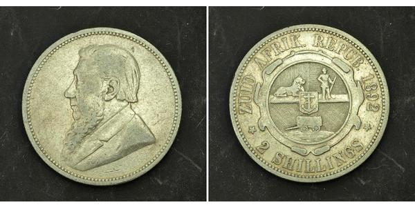 1 Florin South Africa Silver Paul Kruger (1825 - 1904)