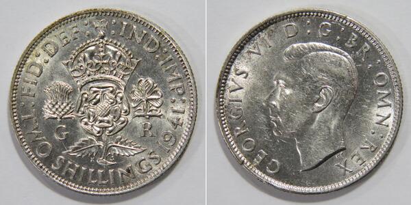 1 Florin United Kingdom Silver George VI (1895-1952)