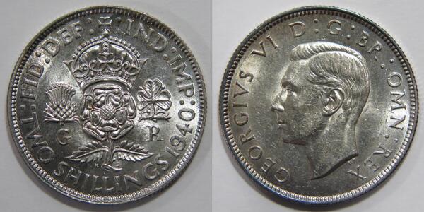 1 Florin United Kingdom Silver George VI (1895-1952)