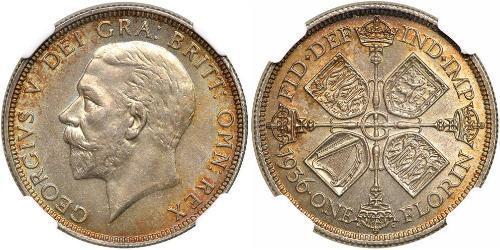 1 Florin United Kingdom of Great Britain and Ireland (1801-1922) Silver George V of the United Kingdom (1865-1936)