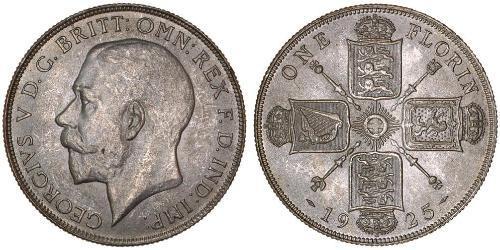 1 Florin United Kingdom of Great Britain and Ireland (1801-1922) Silver George V of the United Kingdom (1865-1936)