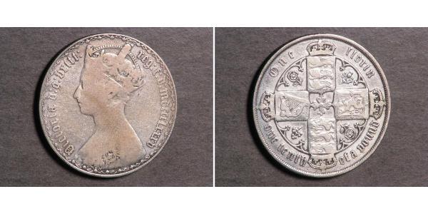 1 Florin United Kingdom of Great Britain and Ireland (1801-1922) Silver Victoria (1819 - 1901)