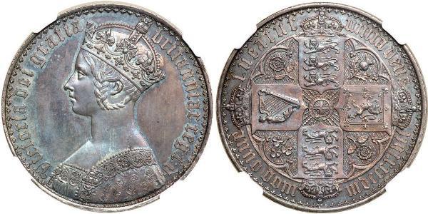 1 Florin United Kingdom of Great Britain and Ireland (1801-1922) Silver Victoria (1819 - 1901)