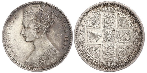 1 Florin United Kingdom of Great Britain and Ireland (1801-1922) Silver Victoria (1819 - 1901)