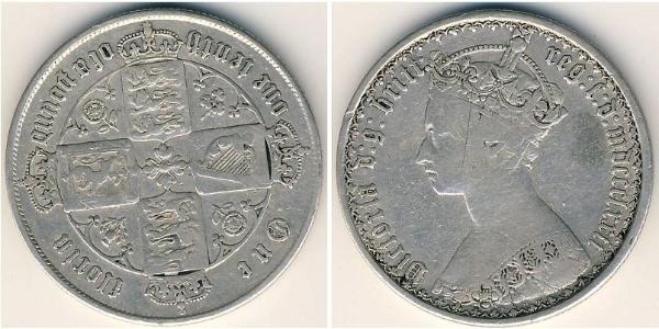 1 Florin United Kingdom of Great Britain and Ireland (1801-1922) Silver Victoria (1819 - 1901)