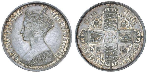 1 Florin United Kingdom of Great Britain and Ireland (1801-1922) Silver Victoria (1819 - 1901)