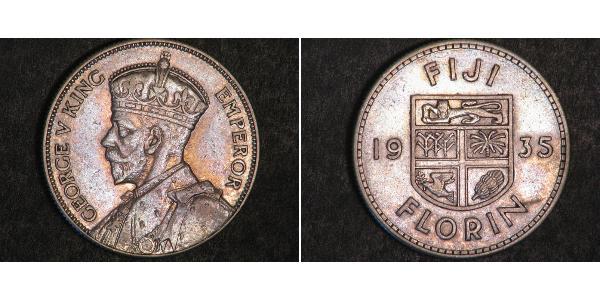 1 Florin Fiji 銀 乔治五世  (1865-1936)