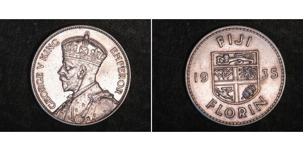 1 Florin Fiji 銀 乔治五世  (1865-1936)