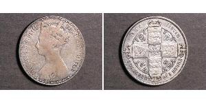 1 Florin 大不列颠及爱尔兰联合王国 (1801 - 1922) 銀 维多利亚 (英国君主)