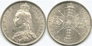 1 Florin 大不列颠及爱尔兰联合王国 (1801 - 1922) 銀 维多利亚 (英国君主)