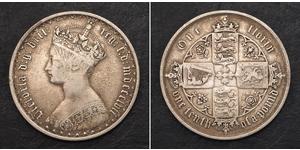 1 Florin 大不列颠及爱尔兰联合王国 (1801 - 1922) 銀 维多利亚 (英国君主)