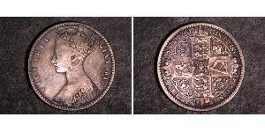 1 Florin 大不列颠及爱尔兰联合王国 (1801 - 1922) 銀 维多利亚 (英国君主)