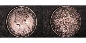 1 Florin 大不列颠及爱尔兰联合王国 (1801 - 1922) 銀 维多利亚 (英国君主)
