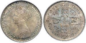 1 Florin 大不列颠及爱尔兰联合王国 (1801 - 1922) 銀 维多利亚 (英国君主)