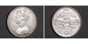 1 Florin 大不列颠及爱尔兰联合王国 (1801 - 1922) 銀 维多利亚 (英国君主)