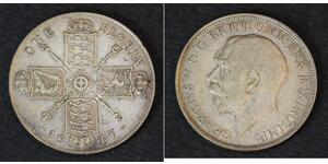 1 Florin 大不列颠及爱尔兰联合王国 (1801 - 1922) 銀 乔治五世  (1865-1936)