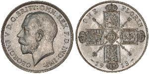 1 Florin 大不列颠及爱尔兰联合王国 (1801 - 1922) 銀 乔治五世  (1865-1936)