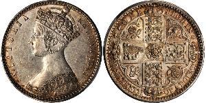 1 Florin 大不列颠及爱尔兰联合王国 (1801 - 1922) 銀 维多利亚 (英国君主)