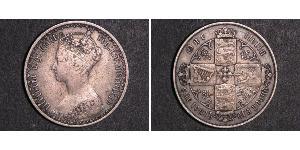 1 Florin 大不列颠及爱尔兰联合王国 (1801 - 1922) 銀 维多利亚 (英国君主)