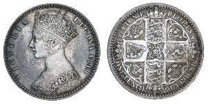 1 Florin 大不列颠及爱尔兰联合王国 (1801 - 1922) 銀 维多利亚 (英国君主)