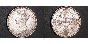 1 Florin 大不列颠及爱尔兰联合王国 (1801 - 1922) 銀 维多利亚 (英国君主)