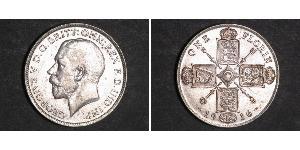 1 Florin 大不列颠及爱尔兰联合王国 (1801 - 1922) 銀 乔治五世  (1865-1936)