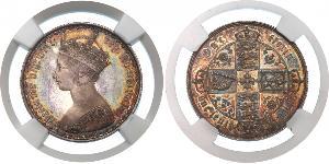 1 Florin 大不列颠及爱尔兰联合王国 (1801 - 1922) 銀 维多利亚 (英国君主)