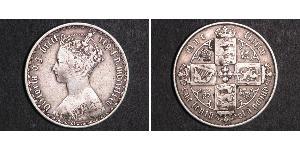 1 Florin 大不列颠及爱尔兰联合王国 (1801 - 1922) 銀 维多利亚 (英国君主)