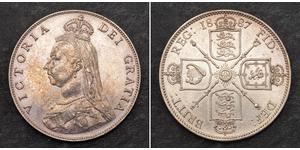 1 Florin 大不列颠及爱尔兰联合王国 (1801 - 1922) 銀 维多利亚 (英国君主)