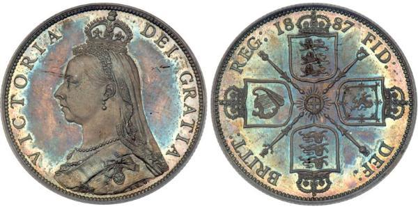 1 Florin 大不列颠及爱尔兰联合王国 (1801 - 1922) 銀 维多利亚 (英国君主)