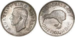 1 Florin 新西兰 銀 乔治六世 (1895-1952)