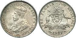 1 Florin 澳大利亚 銀 乔治五世  (1865-1936)