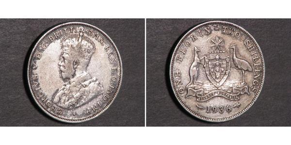 1 Florin 澳大利亚 銀 乔治五世  (1865-1936)