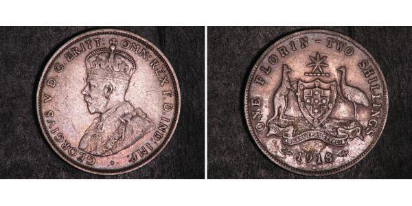 1 Florin 澳大利亚 銀 乔治五世  (1865-1936)