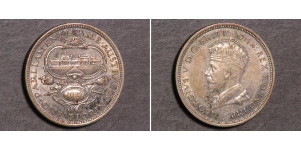 1 Florin 澳大利亚 銀 乔治五世  (1865-1936)