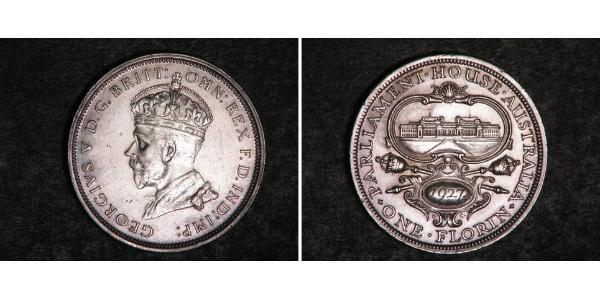1 Florin 澳大利亚 銀 乔治五世  (1865-1936)