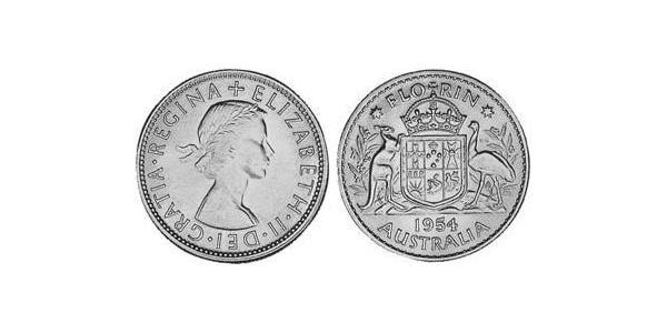 1 Florin 澳大利亚 銀 伊丽莎白二世 (1926-2022)