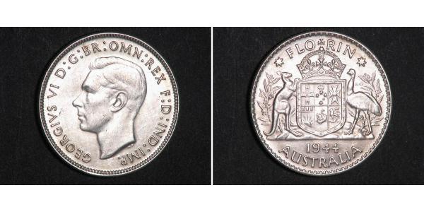 1 Florin 澳大利亚 銀 乔治六世 (1895-1952)