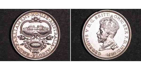 1 Florin 澳大利亚 銀 乔治五世  (1865-1936)