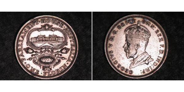 1 Florin 澳大利亚 銀 乔治五世  (1865-1936)