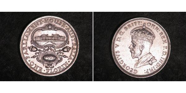 1 Florin 澳大利亚 銀 乔治五世  (1865-1936)