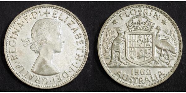 1 Florin 澳大利亚 銀 伊丽莎白二世 (1926-2022)