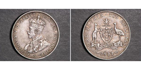 1 Florin 澳大利亚 銀 乔治五世  (1865-1936)
