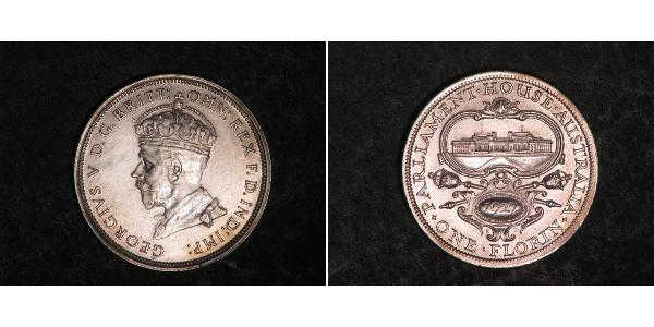 1 Florin 澳大利亚 銀 乔治五世  (1865-1936)