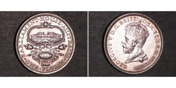 1 Florin 澳大利亚 銀 乔治五世  (1865-1936)