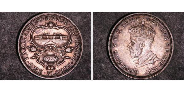 1 Florin 澳大利亚 銀 乔治五世  (1865-1936)