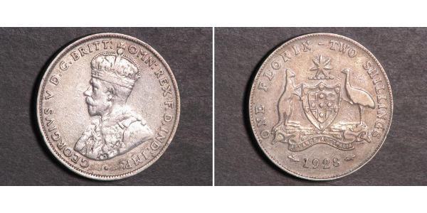 1 Florin 澳大利亚 銀 乔治五世  (1865-1936)