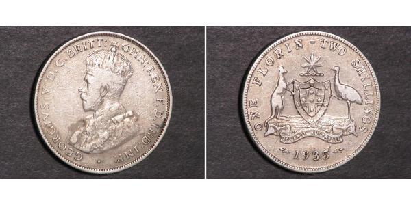 1 Florin 澳大利亚 銀 乔治五世  (1865-1936)